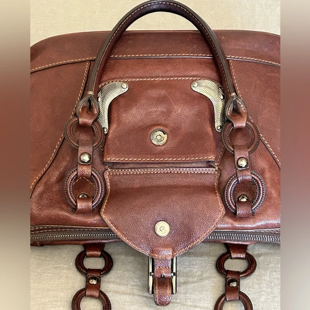 TOD’S Textured Leather Satchel w/dust bag